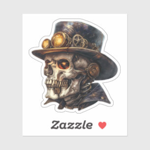 Steampunk Skull Aufkleber