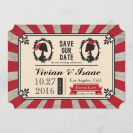 Steampunk Skull Cameo Wedding Save the Data Date