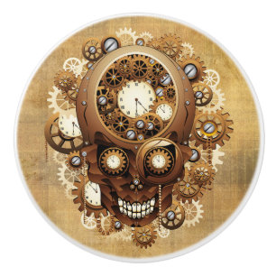 Steampunk Skull Gothic Style Keramikknauf