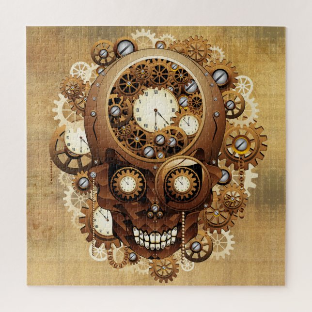 Steampunk Skull Gothic Style Puzzle (Vertikal)