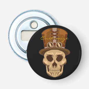 Steampunk Skull in Top Hat Thunder_Cove Flaschenöffner