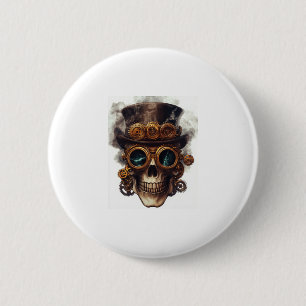 Steampunk Skull Motor Button