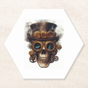 Steampunk Skull Motor Untersetzer