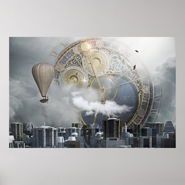 Steampunk Skyline Poster (Vorne)