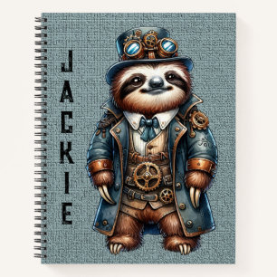 Steampunk Sloth - Anpassen Notizbuch