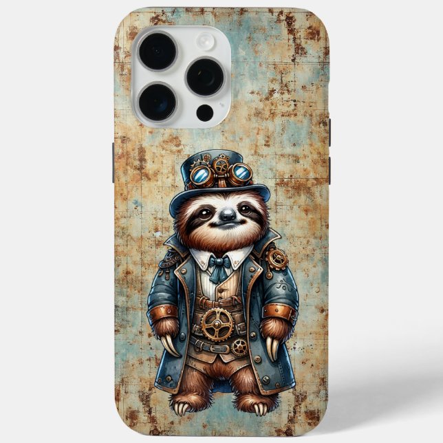 Steampunk Sloth iPhone / iPad Gehäuse Case-Mate iPhone Hülle (Rückseite)