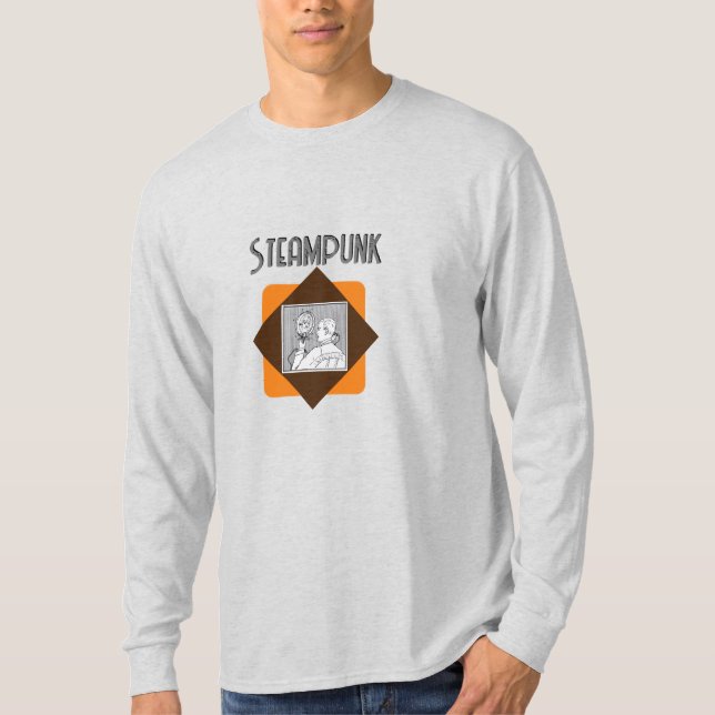 Steampunk Smartphone Science-Fiktion T-Shirt (Vorderseite)