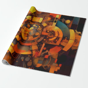Steampunk-Solar-Mechanismus-Abstrakt Geschenkpapier