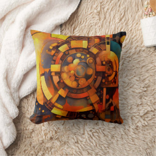 Steampunk-Solar-Mechanismus-Abstrakt Kissen
