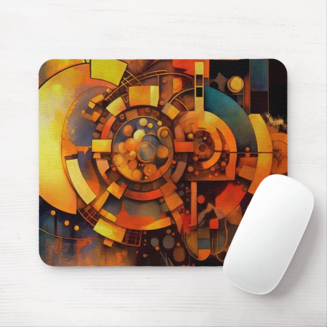 Steampunk-Solar-Mechanismus-Abstrakt Mousepad (Mit Mouse)