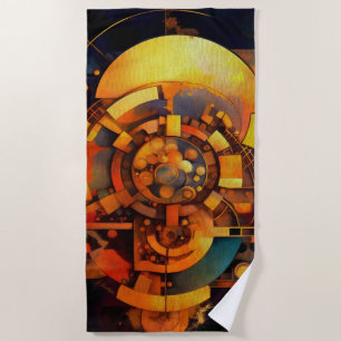 Steampunk-Solar-Mechanismus-Abstrakt Strandtuch