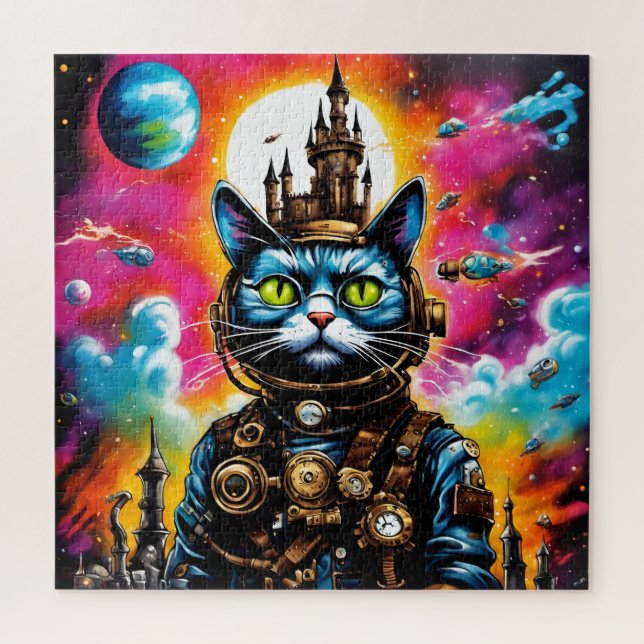 Steampunk Space Cat II Puzzle (Vertikal)