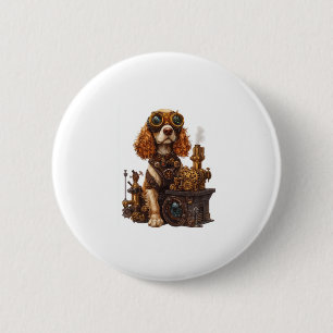 Steampunk Spanel � Viktorianischer Dog Inventor Button