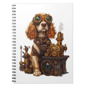 Steampunk Spaniel - Viktorianischer Hundeerfinder Notizblock