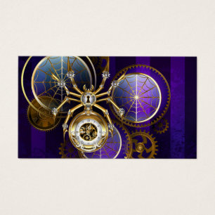 Steampunk Spider im Lila Hintergrund