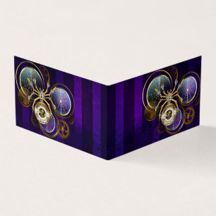 Steampunk Spider im Lila Hintergrund