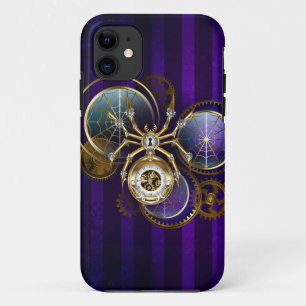Steampunk Spider im Lila Hintergrund Case-Mate iPhone Hülle