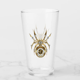 Steampunk Spider im Lila Hintergrund Glas