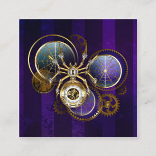 Steampunk Spider im Lila Hintergrund Rabattkarte