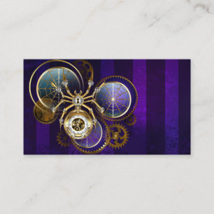 Steampunk Spider im Lila Hintergrund Rabattkarte