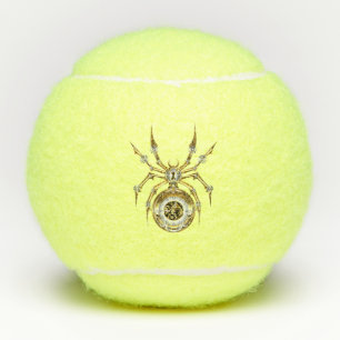 Steampunk Spider im Lila Hintergrund Tennisbälle