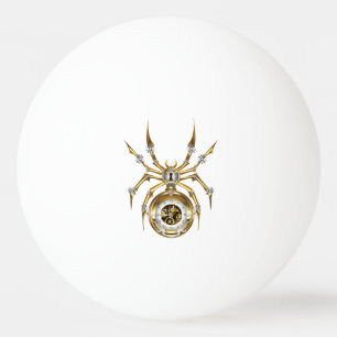 Steampunk Spider im Lila Hintergrund Tischtennisball