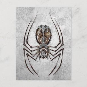 Steampunk Spider Postkarte