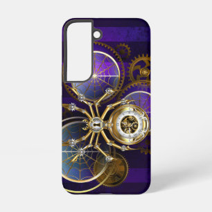 Steampunk-Spinne auf violettem Hintergrund Samsung Galaxy Hülle