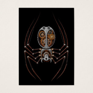 Steampunk Spinne, schwarzer Hintergrund