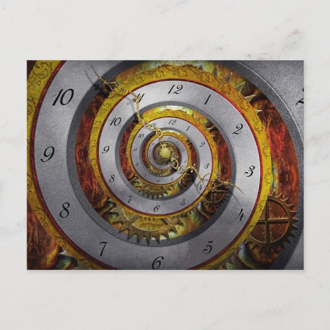 Steampunk - Spirale - unbegrenzte Zeit Postkarte (Vorderseite)
