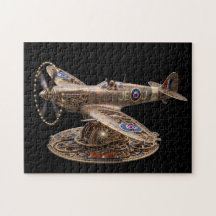 Steampunk Spitfire Mechanisches Kampfflugzeug
