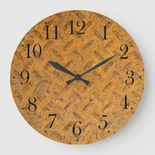 Steampunk Steel-plated Metal-look Wall Clock Große Wanduhr