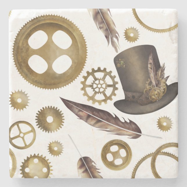 Steampunk Steinuntersetzer (Vorderseite)