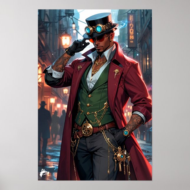 Steampunk Strategist - Confidence and Charm Poster (Vorne)