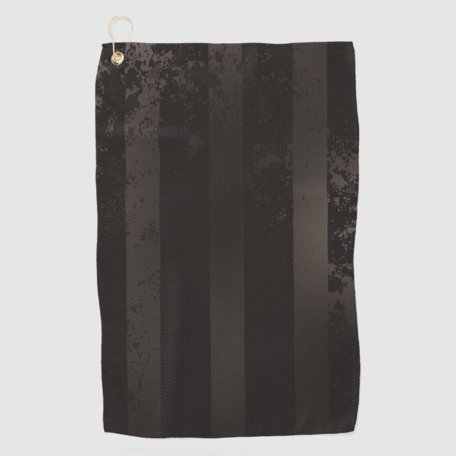 Steampunk-Streifenbraun Golfhandtuch (Vorderseite)