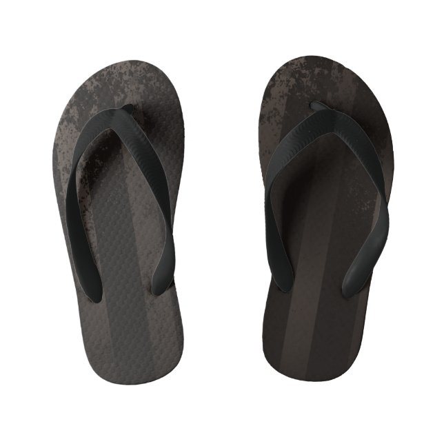 Steampunk-Streifenbraun Kinderbadesandalen (Fußbett)