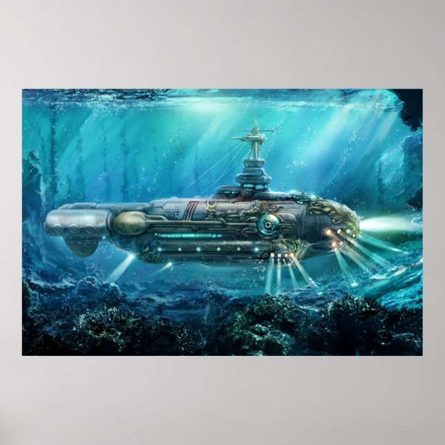 Steampunk Submarine Poster (Vorne)