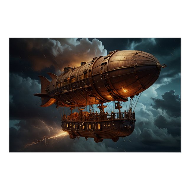 Steampunk Submersible Ocean Liner Poster (Vorderseite)