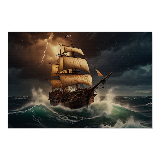 Steampunk Submersible Ocean Liner Poster (Vorderseite)