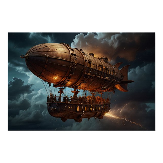 Steampunk Submersible Ocean Liner Poster (Vorderseite)