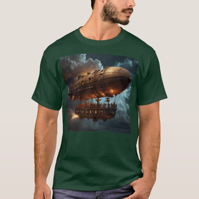 Steampunk Submersible Ocean Liner T-Shirt (Vorderseite)