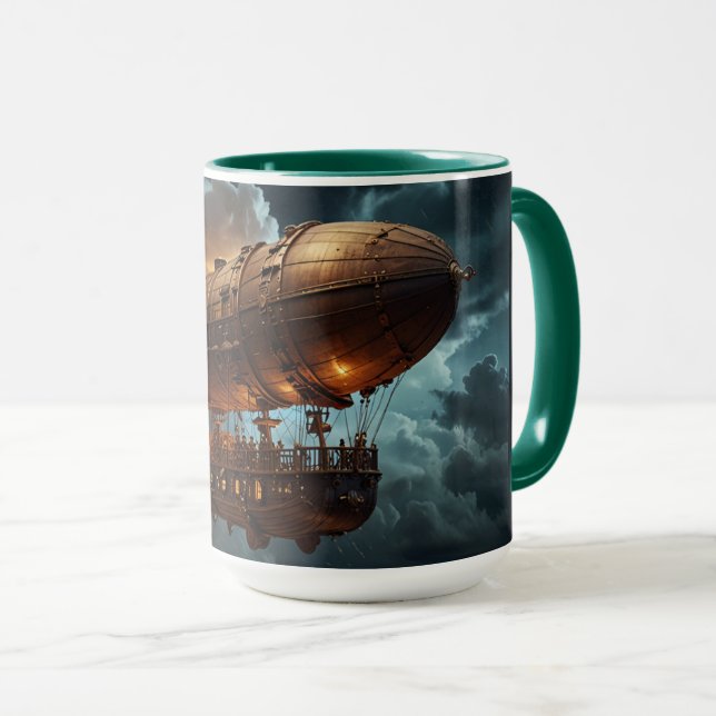 Steampunk Submersible Ocean Liner Tasse (VorderseiteRechts)