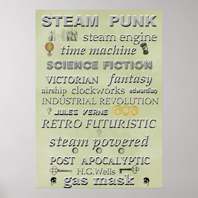 Steampunk Subway Art Poster (Vorne)