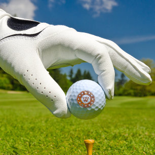 Steampunk Super Colorful Rusty Gear I Golfball