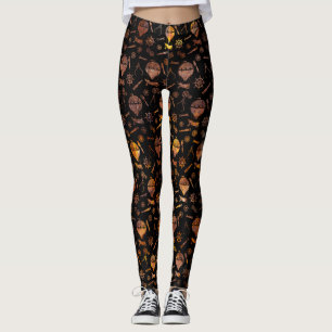Steampunk Super Colorful Rusty Hot Air Balloons Leggings