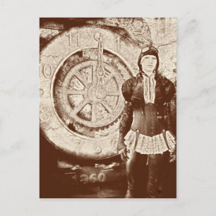 Steampunk Sylvia Postkarte