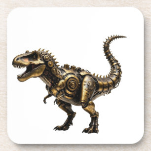 Steampunk T-Rex Mech – Messing-Dino-Bestie Getränkeuntersetzer