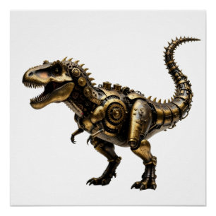 Steampunk T-Rex Mech – Messing-Dino-Bestie Poster