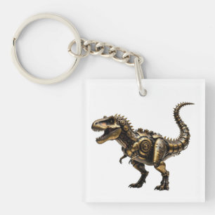 Steampunk T-Rex Mech – Messing-Dino-Biest Schlüsselanhänger