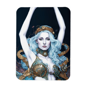 Steampunk-Tanzende Frau Magnet